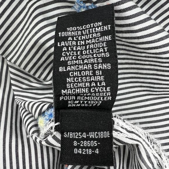 Sanctuary Womens Size M Striped Top Boho Tiered Bell Sleeves 100% Cotton - Picture 12 of 15